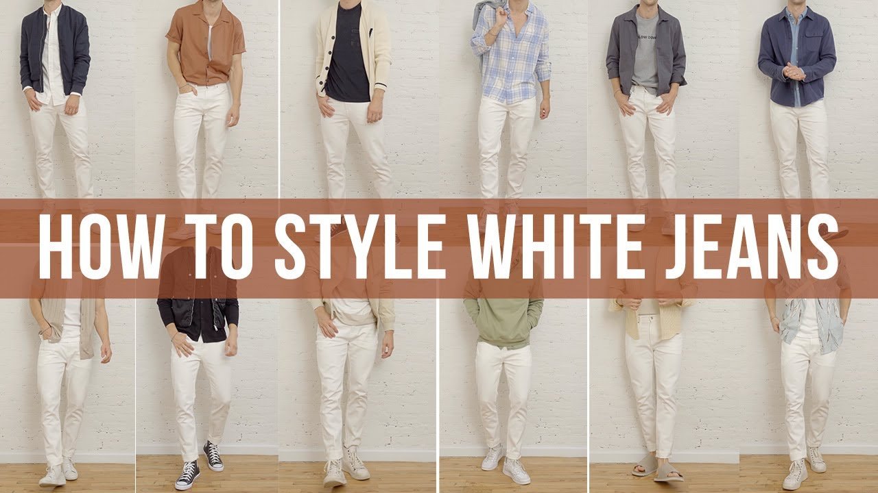 12 Casual Outfits Styling White Jeans | Mens Spring & Summer Style