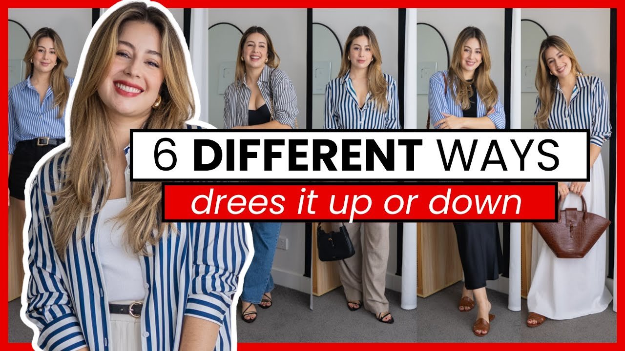 [OUTFIT IDEAS] 6 ways to style STRIPED SHIRTS ft The Collagen Co | Style With Valentina
