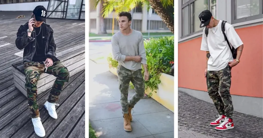 how to style camo cargo pants for men