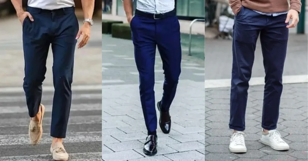 Navy blue pants for men