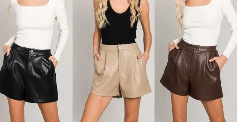 how to style leather shorts