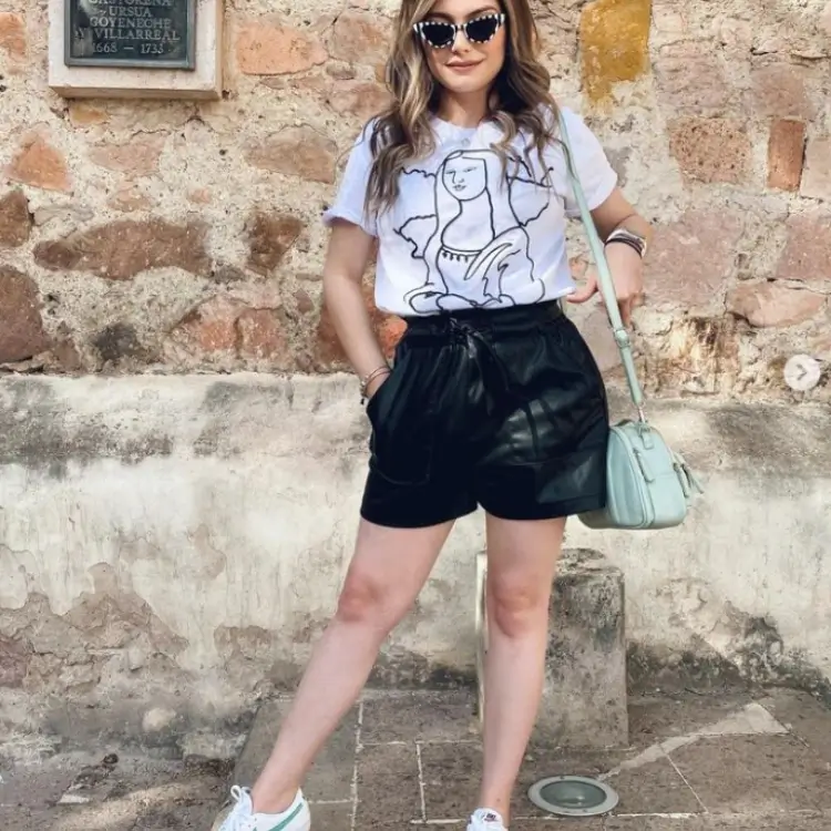 how to style leather shorts casual