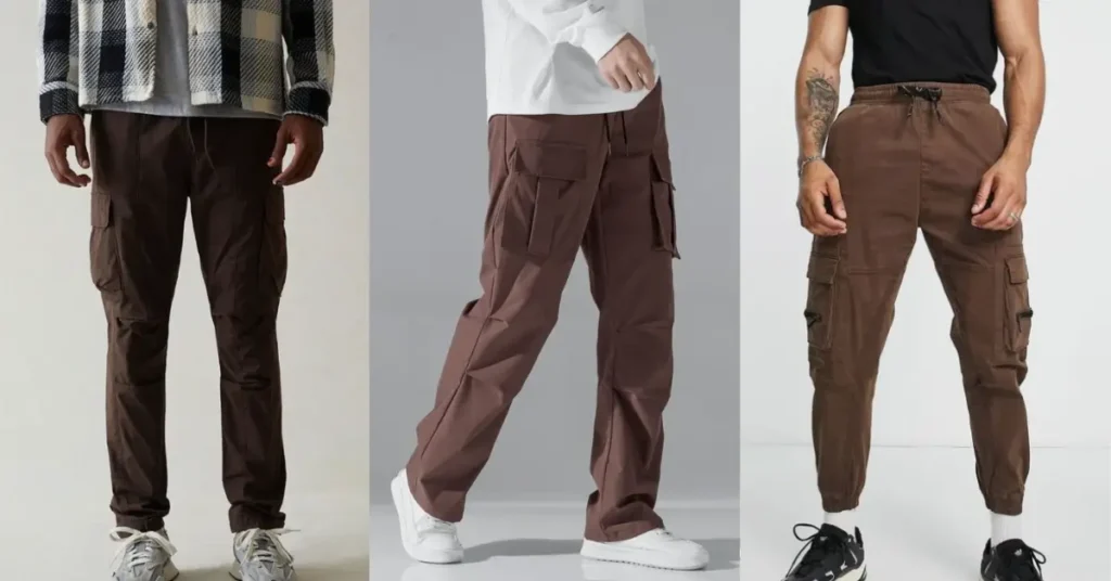 Brown Cargo Pants Men Different Fits