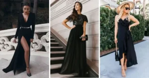 how to style a black dress for a wedding