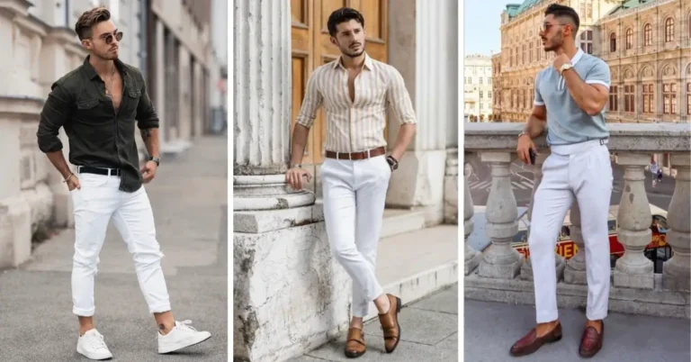 how to style white pants men's