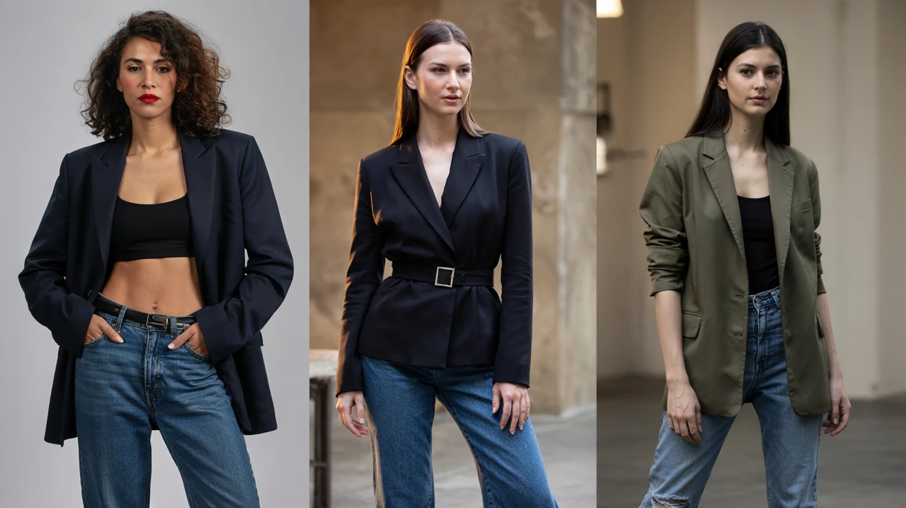 Jeans and Blazer Outfit