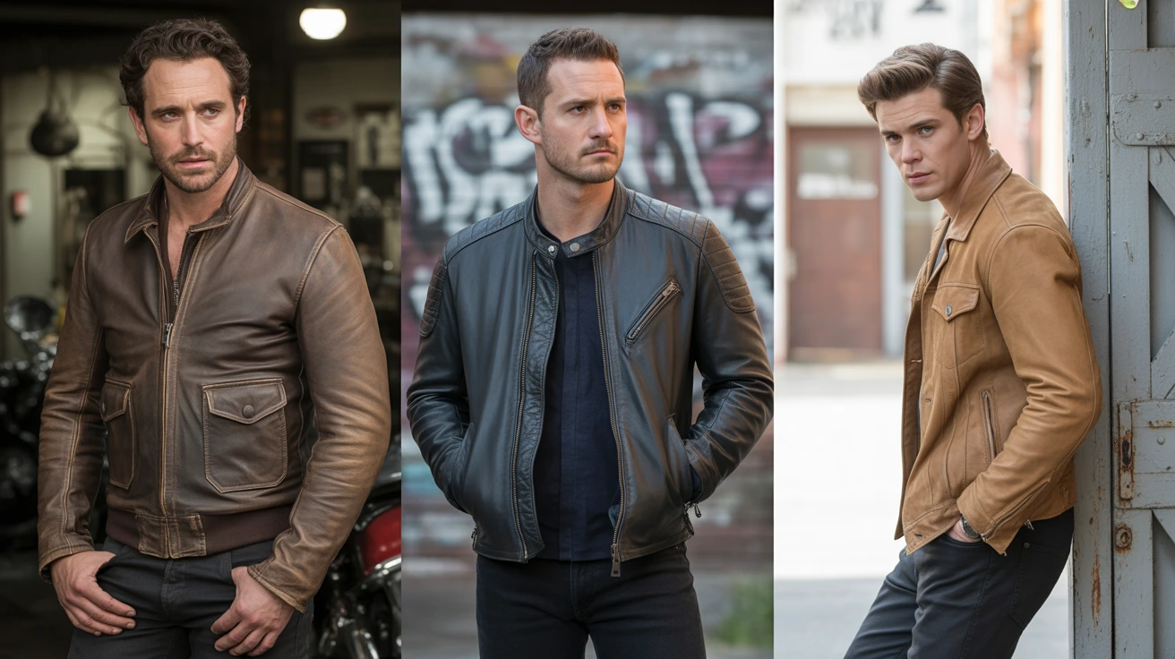 Leather Jacket Outfits Men