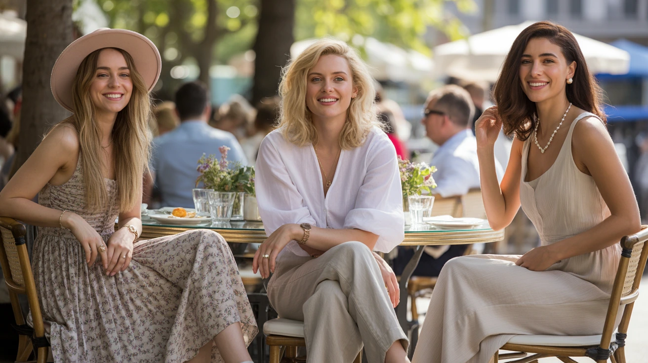 3 women wearing Day Brunch Outfits