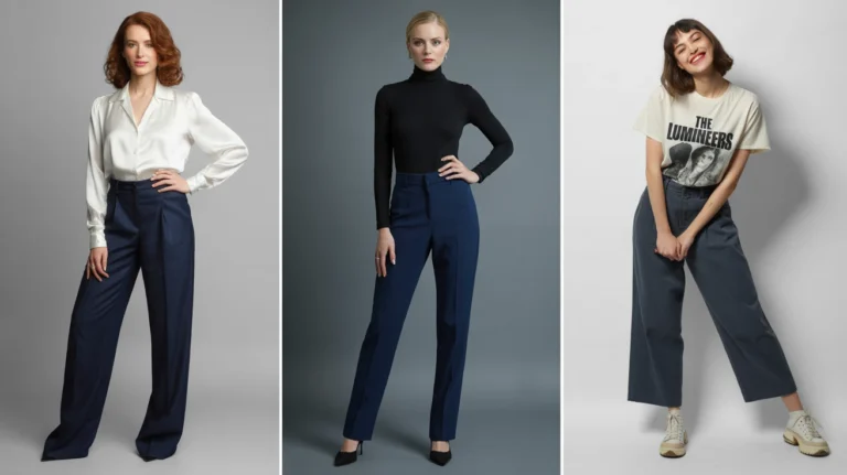 navy pants outfits for women