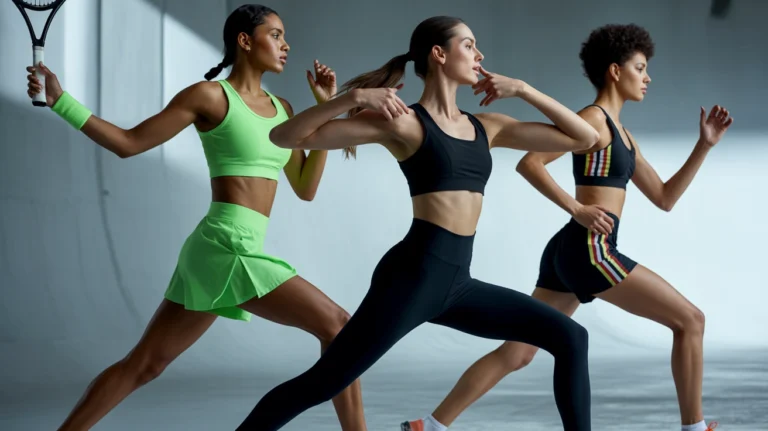 3 women waering a sport outfit