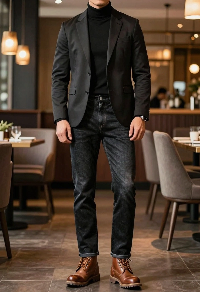 10 Outfit Ideas with Timberland Boots for Men - 6. Smart Casual for Evening Out 1