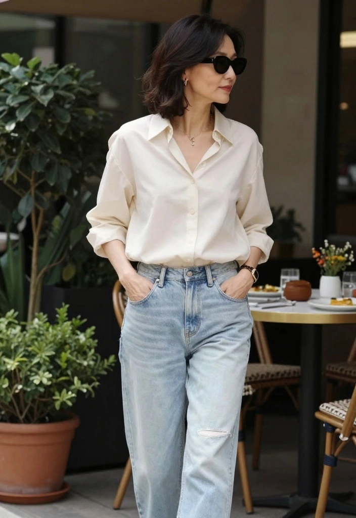 10 Spring Outfits for Women Over 50 That Will Instantly Upgrade Your Style! - 6. Casual Chic with Denim 1