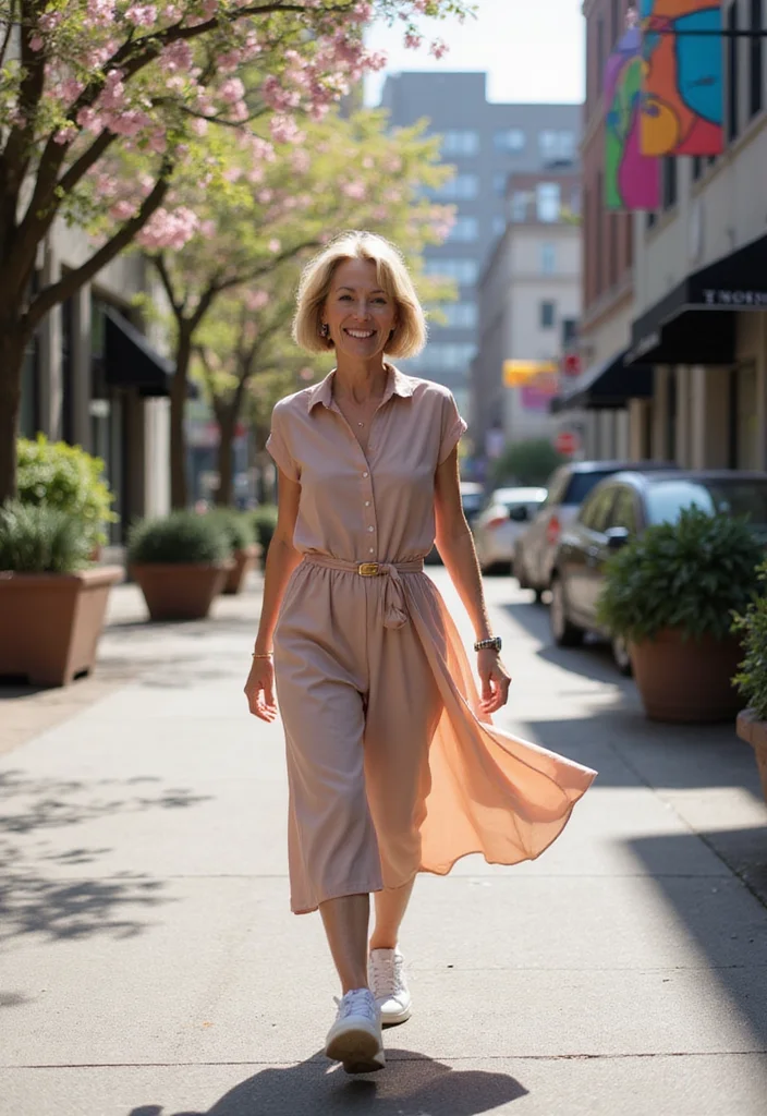 10 Spring Outfits for Women Over 50 That Will Instantly Upgrade Your Style! - 8. Classic White Sneakers 1