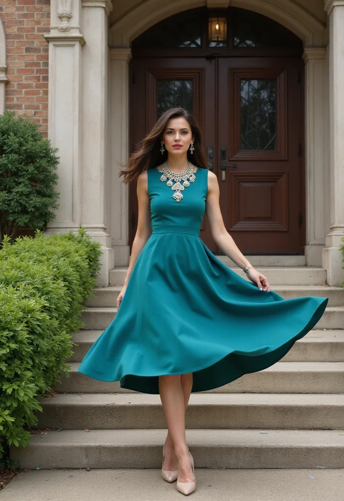 15 Simple Church Outfits for Women That Are Anything But Boring! - 6. Solid Color Shift Dress 1