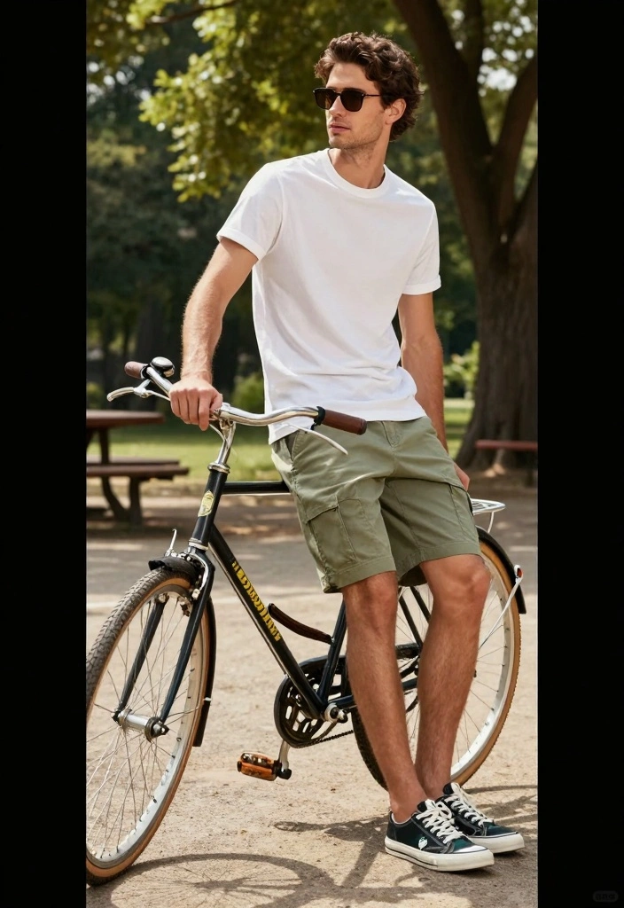 7 Inspiring Jorts Outfit Ideas Men Can Pull Off - 1. The Classic White Tee Combo 1