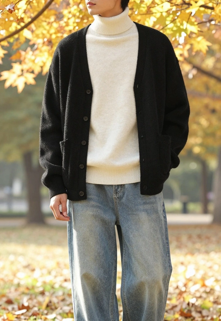 7 Oversized Baggy Jeans Outfits That Will Transform Your Style Game! - 7. Layered for Fall 1