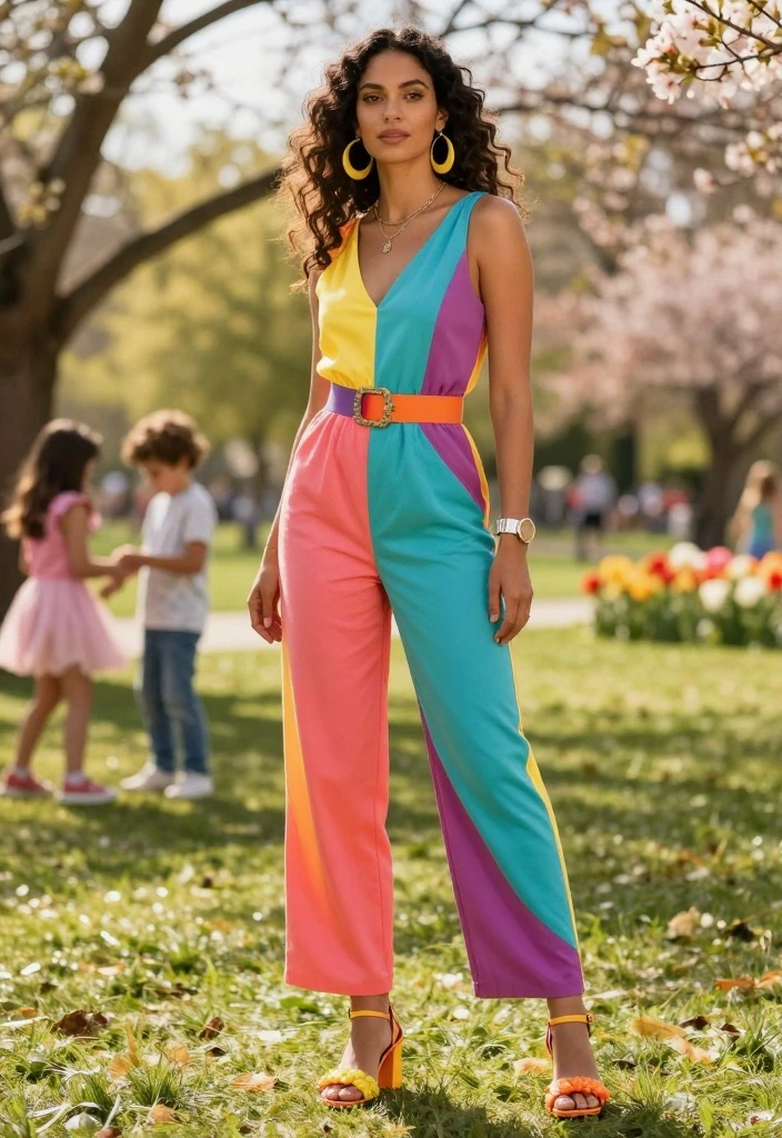10 Gorgeous Spring Mom Outfits Everyone Will Obsess Over This Year - 9. Playful Spring Jumpsuit 1