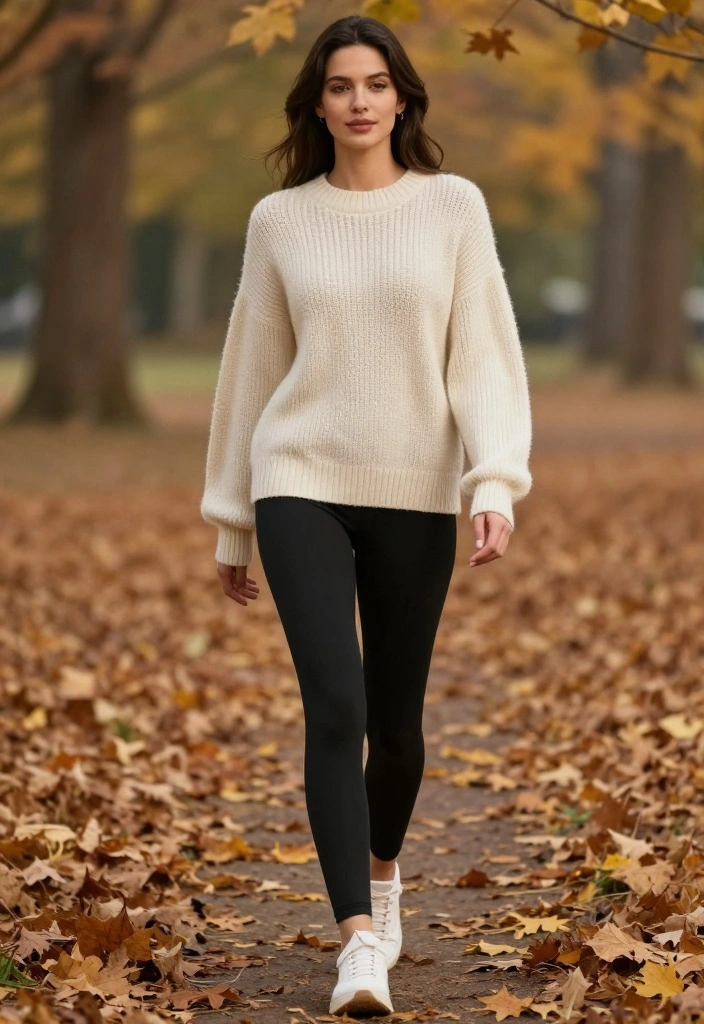 12 Stylish Millennial Mom Outfits That Will Make You Say 'I Need This!' - 2. Cozy Knit and Leggings 1