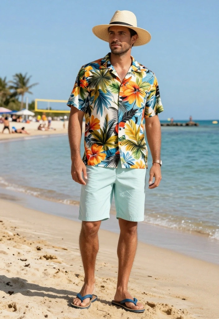 12 Trendy Bermuda Shorts Outfits for Men That Will Make You Stand Out This Summer! - 1. Casual Beach Vibes 1