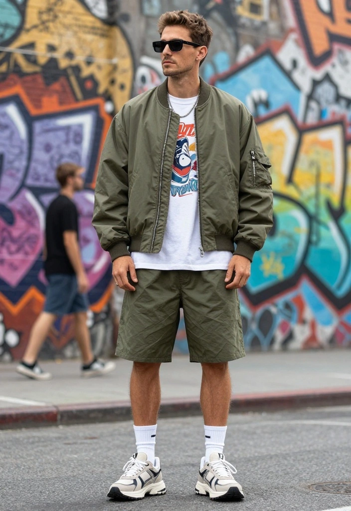 12 Trendy Bermuda Shorts Outfits for Men That Will Make You Stand Out This Summer! - 7. Urban Street Style 1