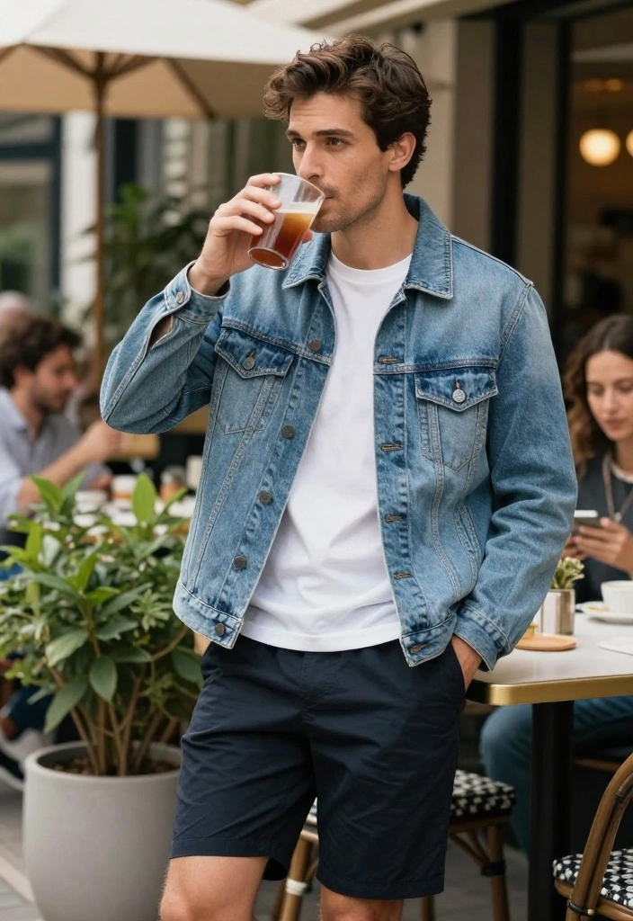 7 Inspiring Summer Outfits Men Streetwear Styles Every Modern Man Can Pull Off - 5. The Denim Jacket Over T-Shirt Look 1