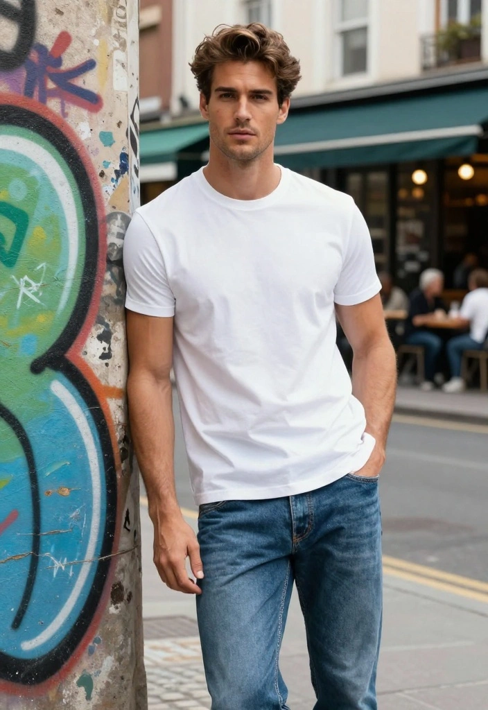 7 Spring Outfits for Men That Will Change Your Style Game Forever! - 7. The Iconic White Tee and Jeans 1
