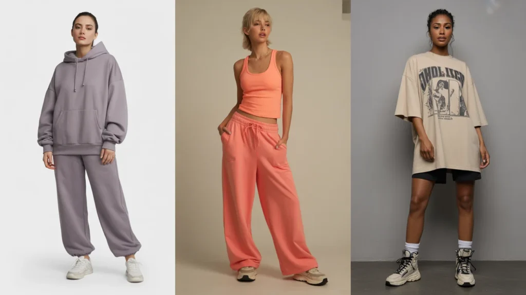 baggy gym outfits for women