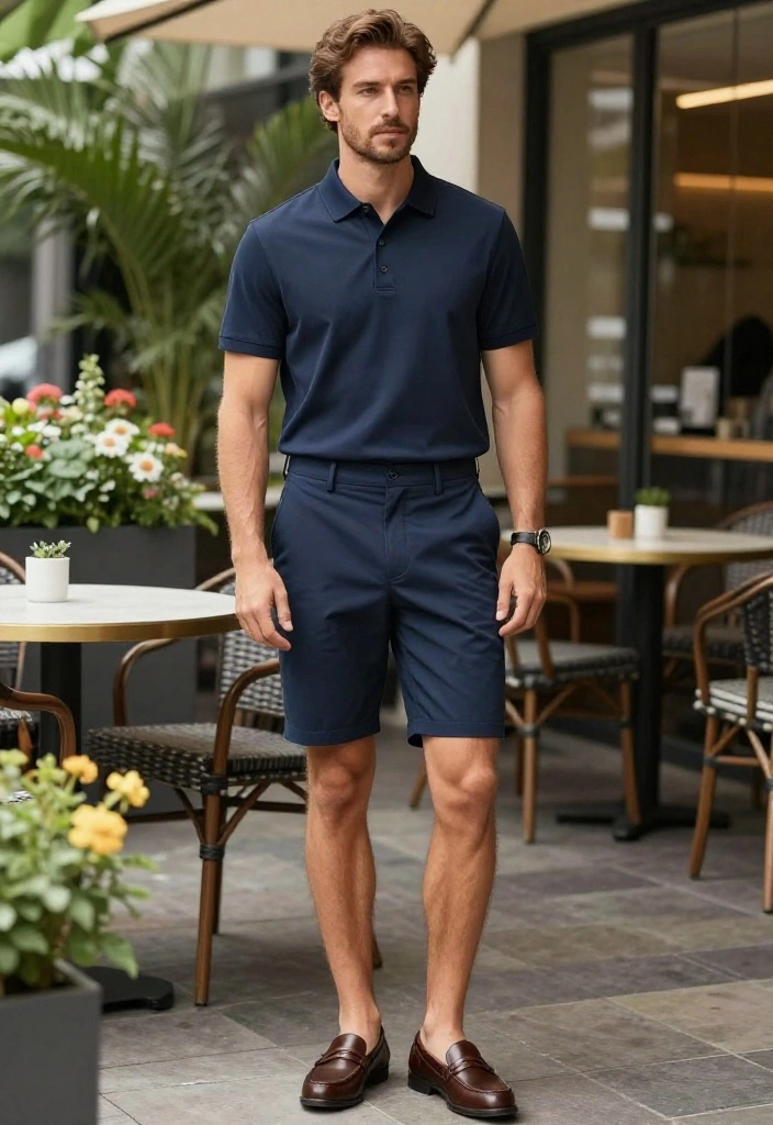 10 Stunning Shorts Outfits Every Man Should Try This Summer (You Won't Believe #5!) - 6. Smart Casual with Chinos 1