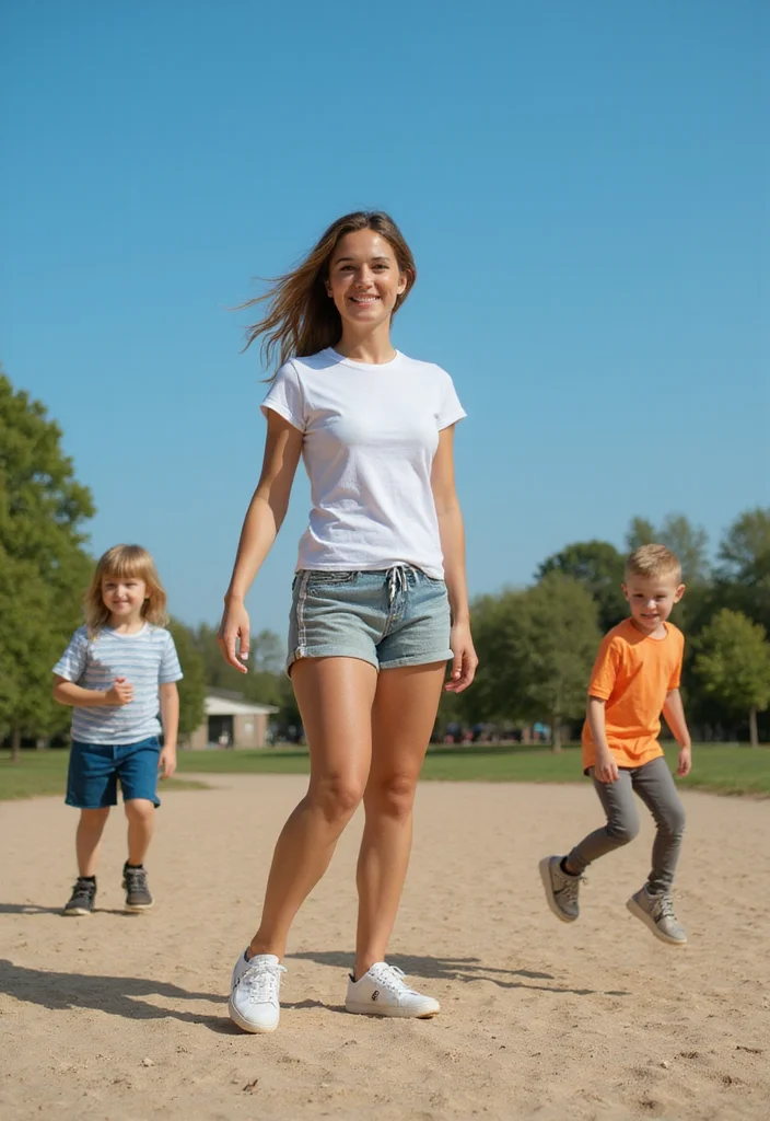 12 Sporty Mom Outfits That Combine Style and Comfort (You Won't Believe #7!) - 8. Sporty Shorts with Relaxed Tops 1