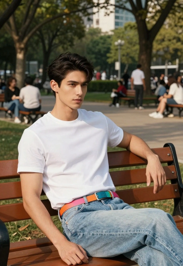 7 Trendy Guys Summer Outfits That Will Make You Stand Out Instantly! - 2. Light-Washed Denim and White Tee 1