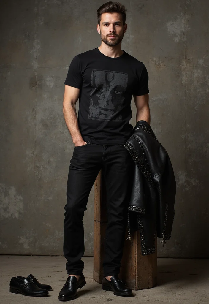 8 Stylish Outfit Ideas with Loafers for Men That Will Elevate Your Look Instantly! - 5. The Edgy Look 1