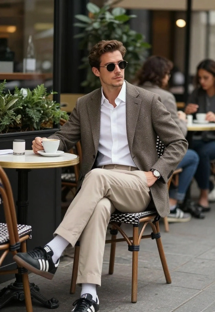 Discover the 7 Best Men Adidas Samba Outfit Combinations for Effortless Cool (Wait Until You See #3!) - 2. Smart-Casual with Chinos 1