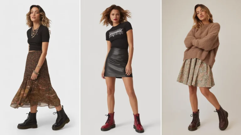 doc martens outfits with skirt