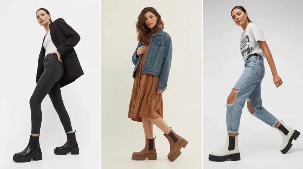 Platform Chelsea Boots Outfits