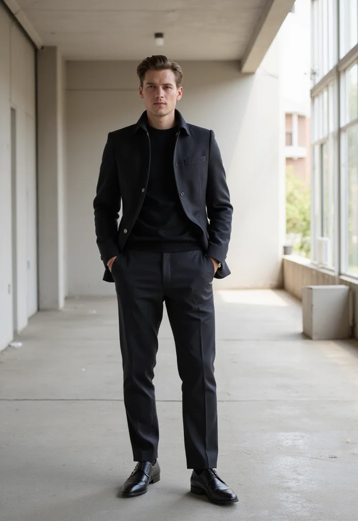 12 Classy Outfits for Men That Will Turn Heads Everywhere You Go! - 4. Monochrome Mastery 1